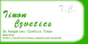 timon czvetics business card
